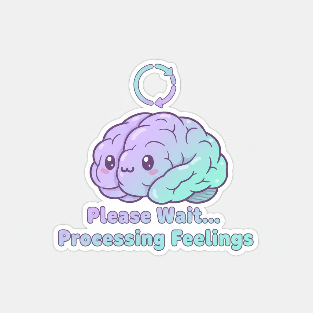 Cute Brain Sticker
